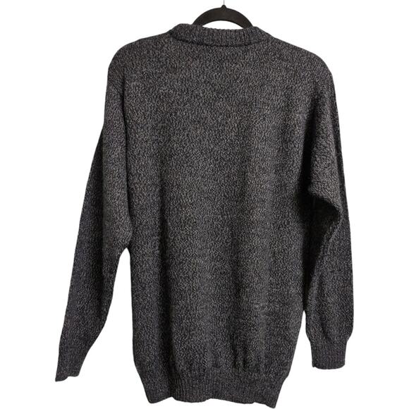 NWT La Vicunita Gray Alpaca Patterned Crew Neck Long Sleeve Sweater Size L - Picture 3 of 7